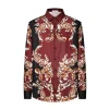 Chemise structuré manches longues motifs baroque