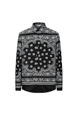 Chemise structuré manches longues motifs bandana