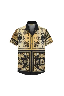 Chemise structurée à motifs baroque
