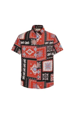 Chemise structurée à motifs baroque