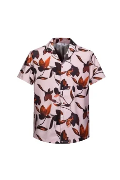 Chemise structurée à motifs fleuri