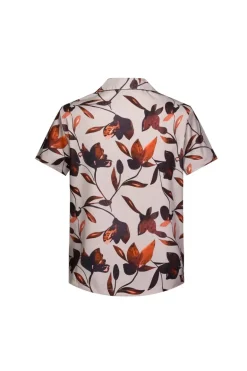 Chemise structurée à motifs fleuri