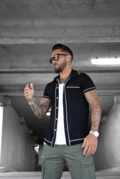 Chemise style bowling manches courtes