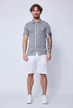 Chemise style bowling manches courtes