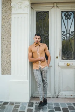 Chemise style bowling manches courtes