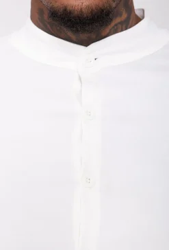 Chemise toile col mao