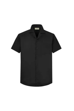 Chemise toile manches courtes unie