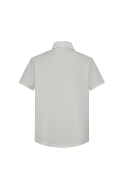 Chemise toile manches courtes unie