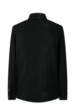 Chemise transparente manches longues à motifs abstraits