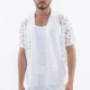 Chemise uni manches courtes transparente