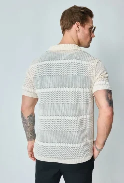 Chemise unie effet tissé transparent