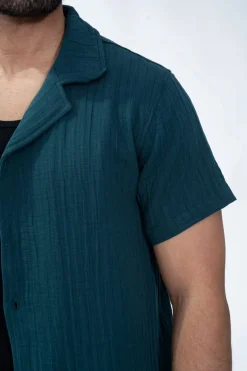 Chemise unie manches courtes