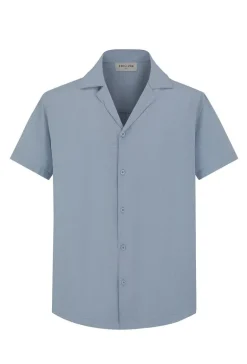 Chemise unie manches courtes