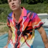 Chemise vague et soleil couchant