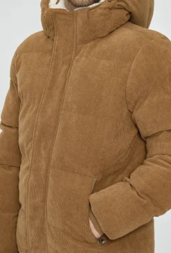 Doudoune à capuche effet daim
