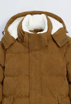 Doudoune à capuche effet daim
