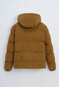 Doudoune à capuche effet daim