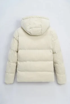 Doudoune à capuche effet daim