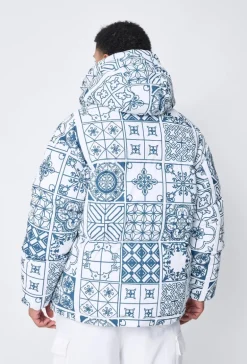 Doudoune à motif mosaique