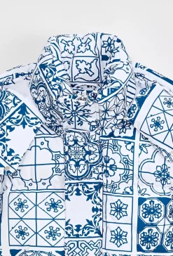 Doudoune à motif mosaique
