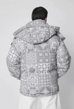 Doudoune à motif mosaique