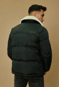 Doudoune courte avec col mouton
