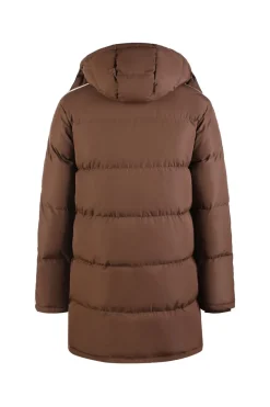 Doudoune longue boutonné à capuche