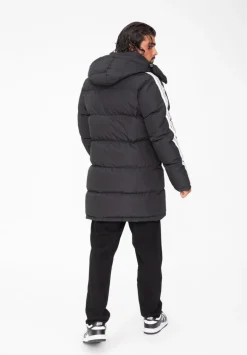 Doudoune longue boutonné à capuche