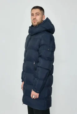 Doudoune longue matelassé à capuche