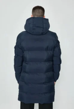 Doudoune longue matelassé à capuche