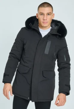 Doudoune parka milongue à capuche fourrure amovible