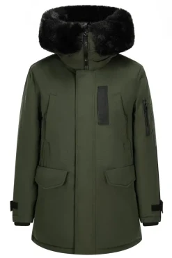Doudoune parka milongue à capuche fourrure amovible