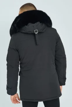 Doudoune parka milongue à capuche fourrure amovible