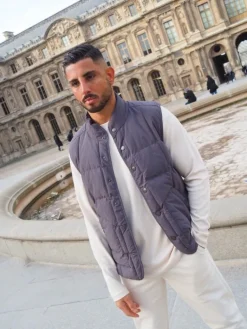 Doudoune sans manches matelassé