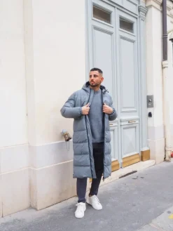 Doudoune ultralongue à capuche