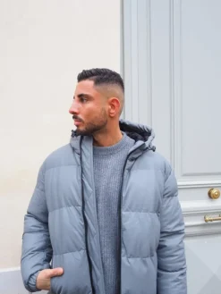 Doudoune ultralongue à capuche