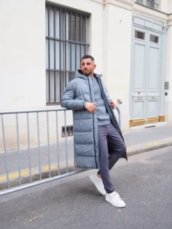 Doudoune ultralongue à capuche