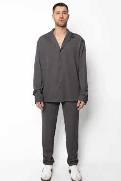 Enesemble chemise patalon uni oversize