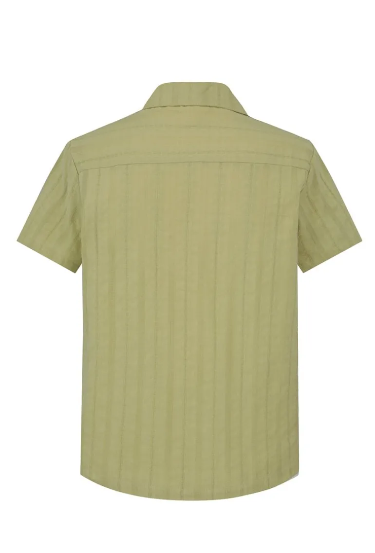 Ensemble à rayures chemise manches courtes short