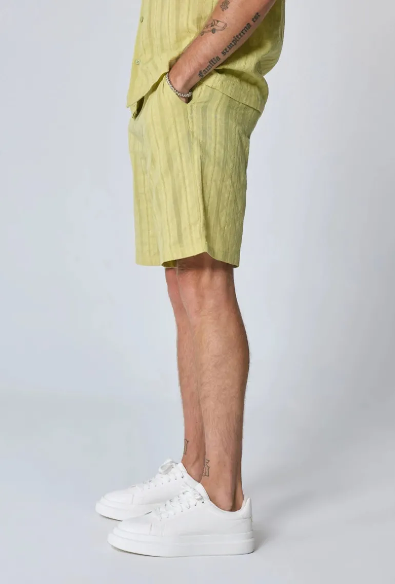 Ensemble à rayures chemise manches courtes short