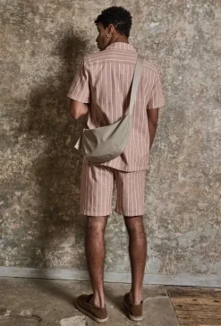 Ensemble à rayures chemise manches courtes short