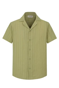 Ensemble à rayures chemise manches courtes short