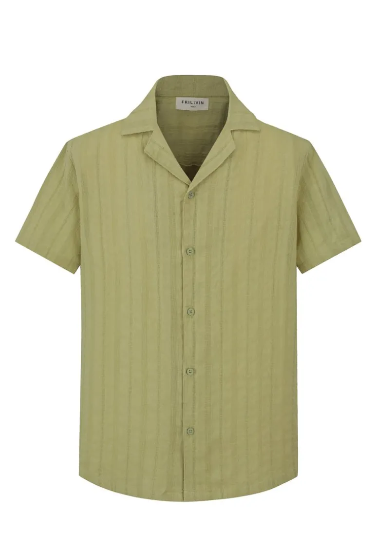 Ensemble à rayures chemise manches courtes short