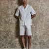 Ensemble à rayures uni chemise manches courtes short