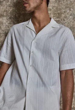 Ensemble à rayures uni chemise manches courtes short