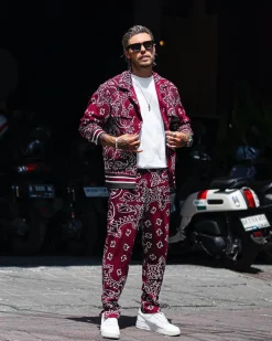Ensemble bandana toile veste pantalon