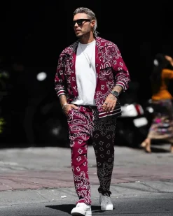 Ensemble bandana toile veste pantalon