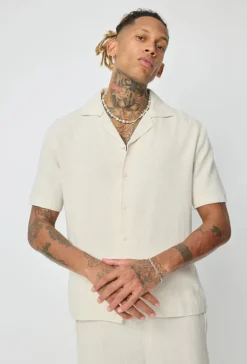 Ensemble chemise à manches courtes et pantalon uni