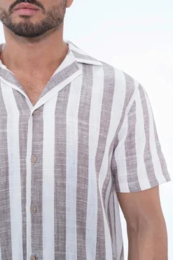 Ensemble chemise et short à rayures