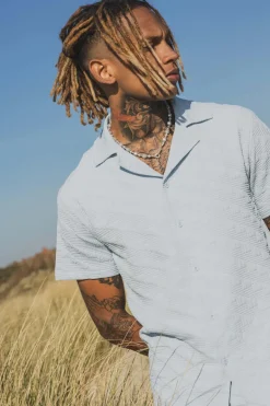 Ensemble chemise et short uni à motif